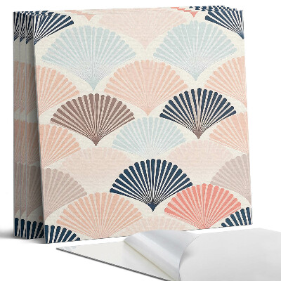 Panel samoprzylepny kwadratowy Wzór wachlarzy w falach