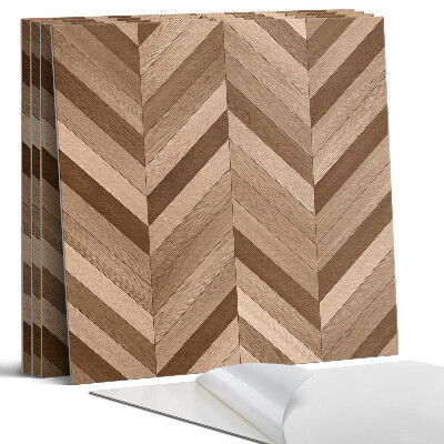 Panel dekoracyjny kwadratowy Wzór w jodełkę z drewna