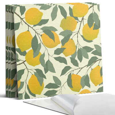 Panel ścienny pcv Lemonowy wzór botaniczny