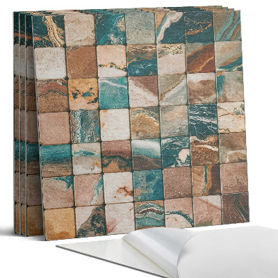 Panel dekoracyjny kwadratowy Mozaika z kamiennymi płytkami