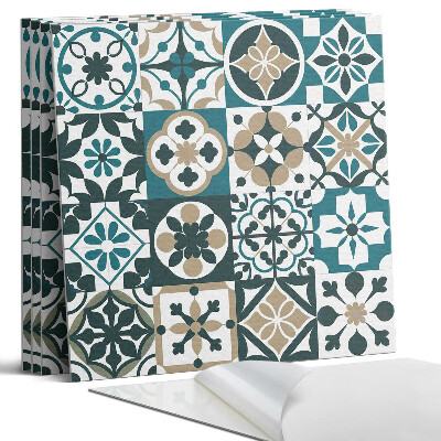 Panel samoprzylepny kwadratowy Wzory kafelkowe w układzie