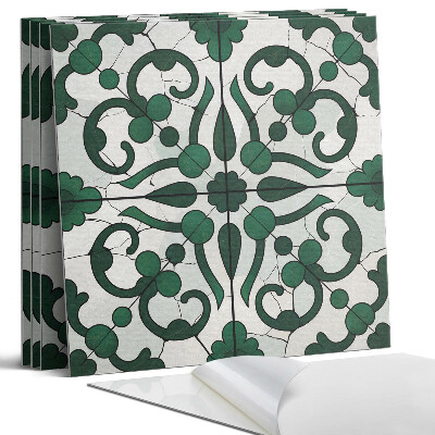 Panel samoprzylepny kwadratowy Wzór roślinny z ornamentami