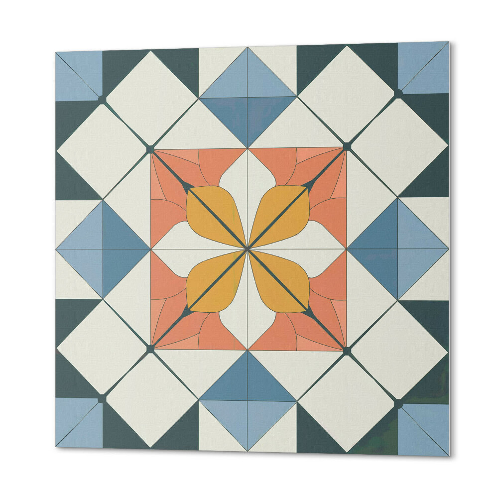 Panel dekoracyjny kwadratowy Geometryczny wzór kwiatowy
