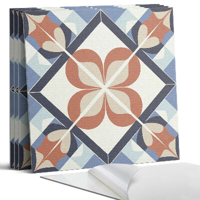 Panel ścienny pcv Symetryczny wzór kwiatowy