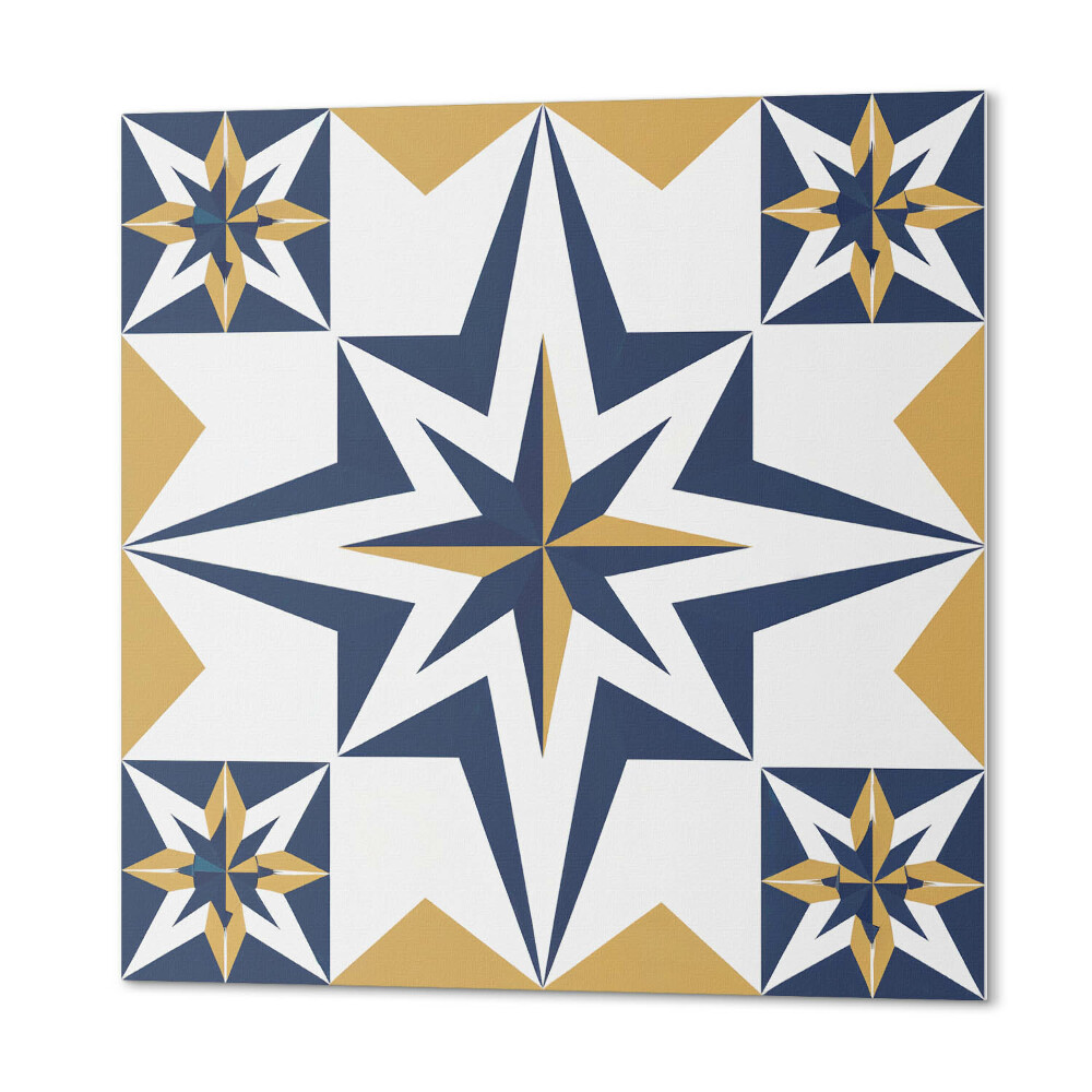 Panel dekoracyjny kwadratowy Geometryczne gwiazdy w kwadratach