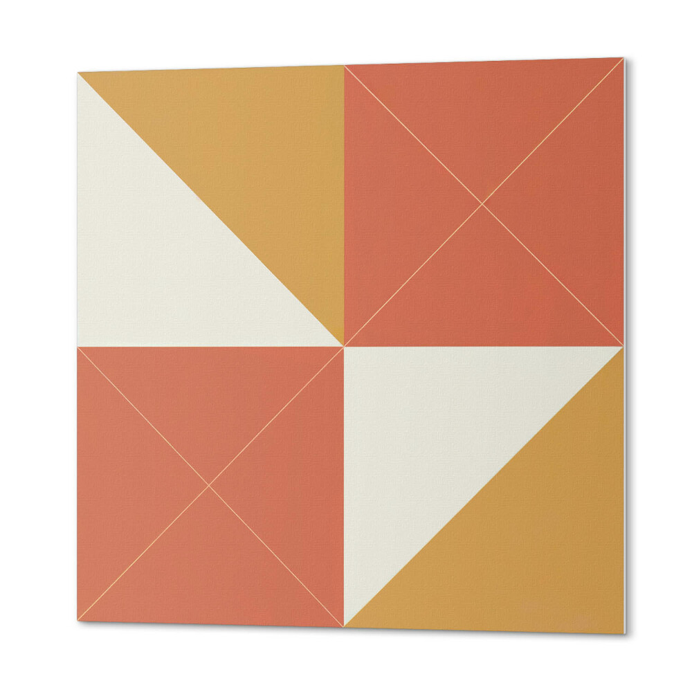 Panel dekoracyjny kwadratowy Geometria w ciepłych tonach