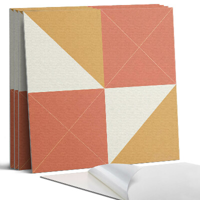 Panel dekoracyjny kwadratowy Geometria w ciepłych tonach