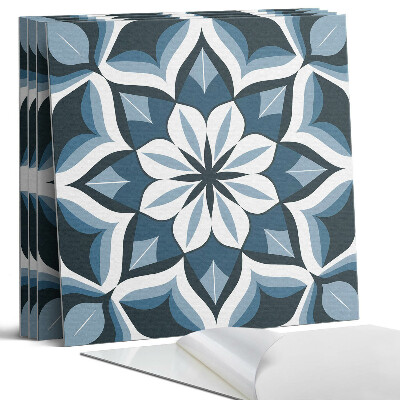 Panel samoprzylepny kwadratowy Motyw kwiatowy w symetrii