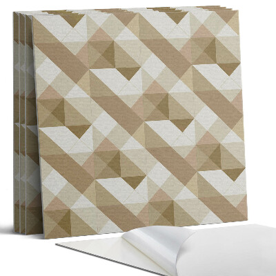 Panel samoprzylepny kwadratowy Geometria w odcieniach ziemi