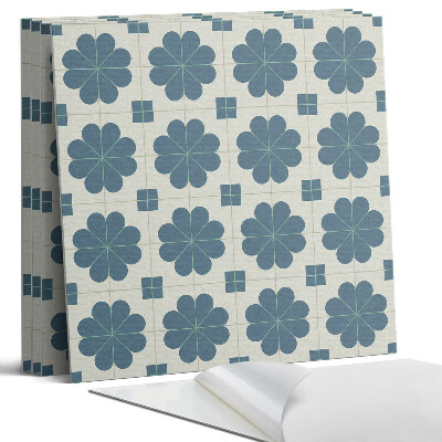 Panel ścienny pcv Kwiatowy wzór w kratkę