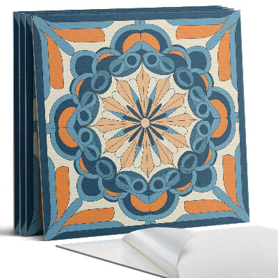 Panel samoprzylepny kwadratowy Wzór mandali z motywem kwiatowym