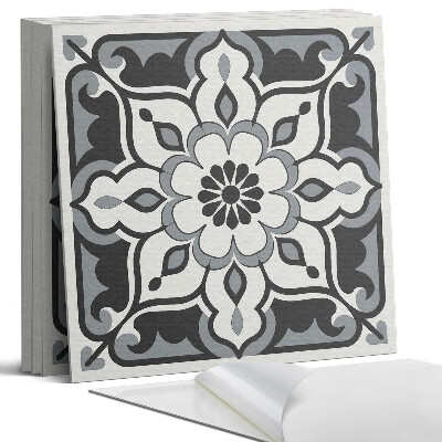 Panel dekoracyjny kwadratowy Kwiatowy wzór z ornamentami