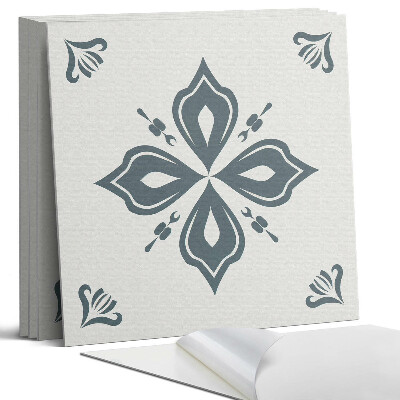 Panel samoprzylepny kwadratowy Motyw kwiatowy w krzyżu