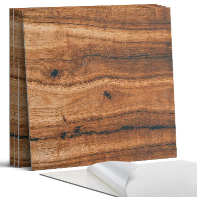 Panel samoprzylepny kwadratowy Naturalny wzór drewna