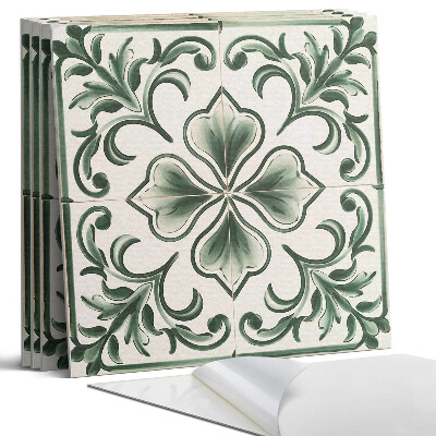 Panel dekoracyjny kwadratowy Wzór z liśćmi i sercami