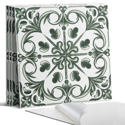 Panel samoprzylepny kwadratowy Wzór roślinny w kafelku