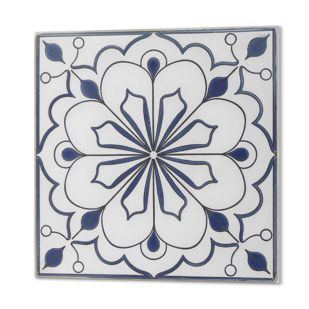 Panel dekoracyjny kwadratowy Kwiatowy wzór ceramiczny
