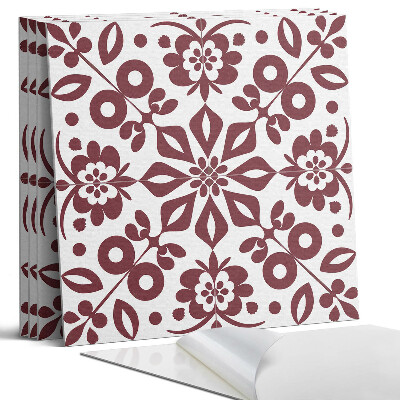 Panel samoprzylepny kwadratowy Kwiatowy wzór z liśćmi