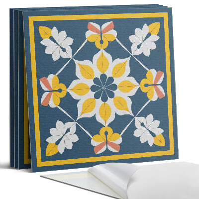 Panel dekoracyjny kwadratowy Kwiatowy wzór w symetrii