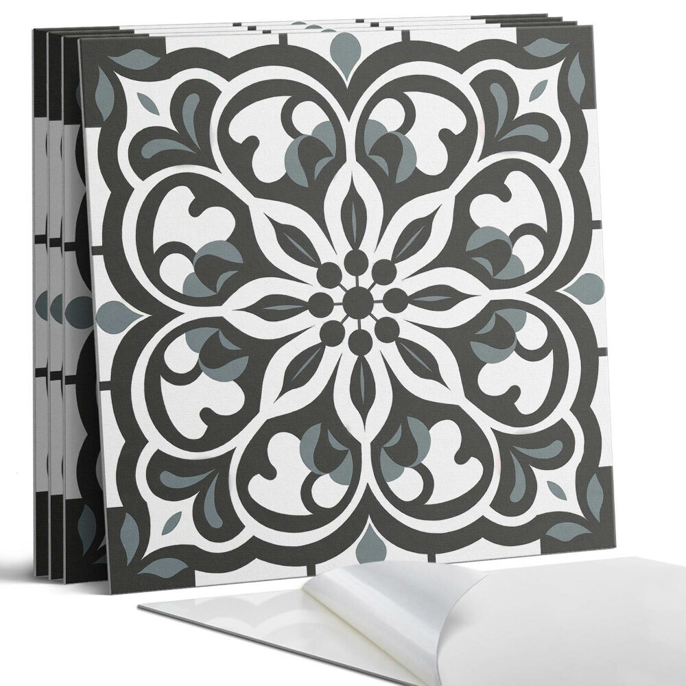 Panel dekoracyjny kwadratowy Wzór kwiatowy z ornamentami