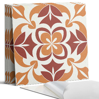 Panel samoprzylepny kwadratowy Kwiatowy wzór z liśćmi