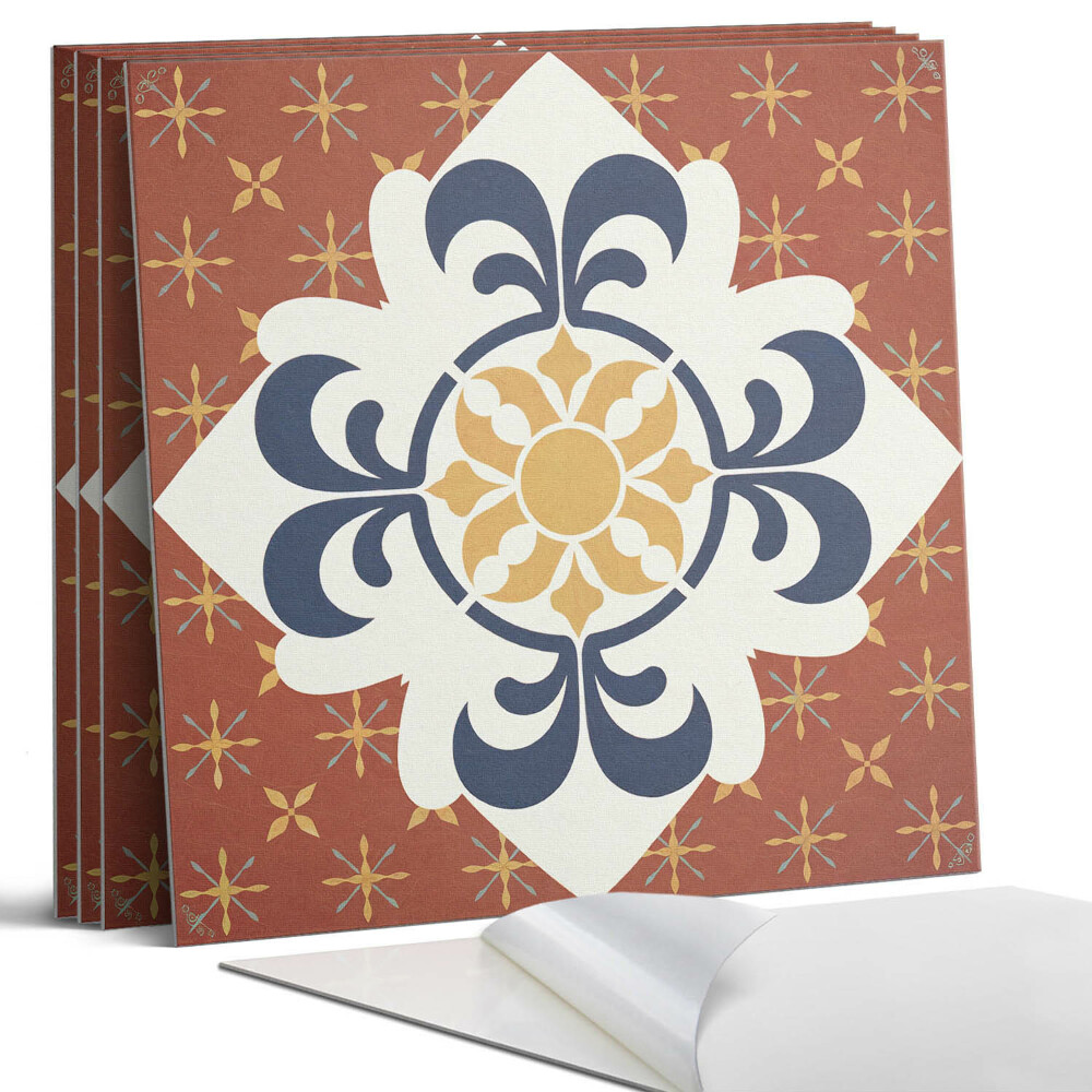 Panel dekoracyjny kwadratowy Wzór z kwiatowym motywem