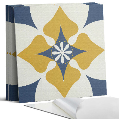 Panel samoprzylepny kwadratowy Kwiatowy wzór z symetrią