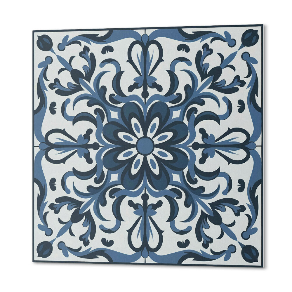 Panel samoprzylepny kwadratowy Kwiatowy wzór z ornamentami