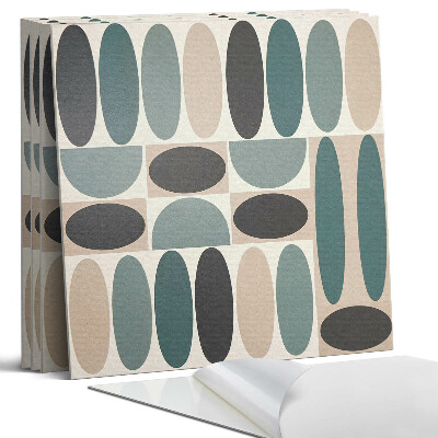 Panel samoprzylepny kwadratowy Wzór owalnych kształtów