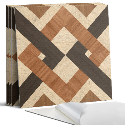 Panel dekoracyjny kwadratowy Wzór geometryczny z drewna