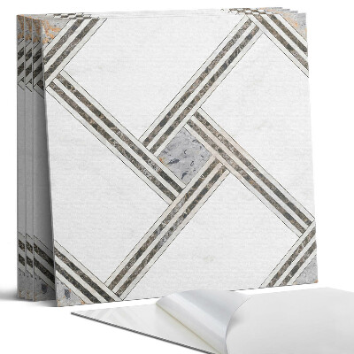 Panel samoprzylepny kwadratowy Wzór geometryczny z liniami