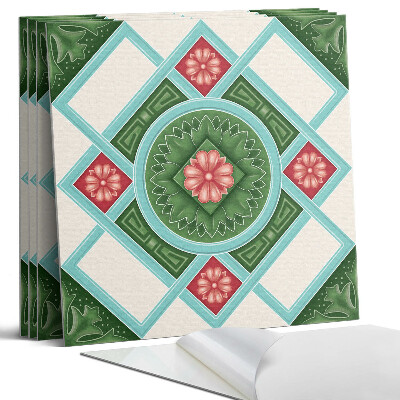 Panel dekoracyjny kwadratowy Wzór kwiatowy w rombie