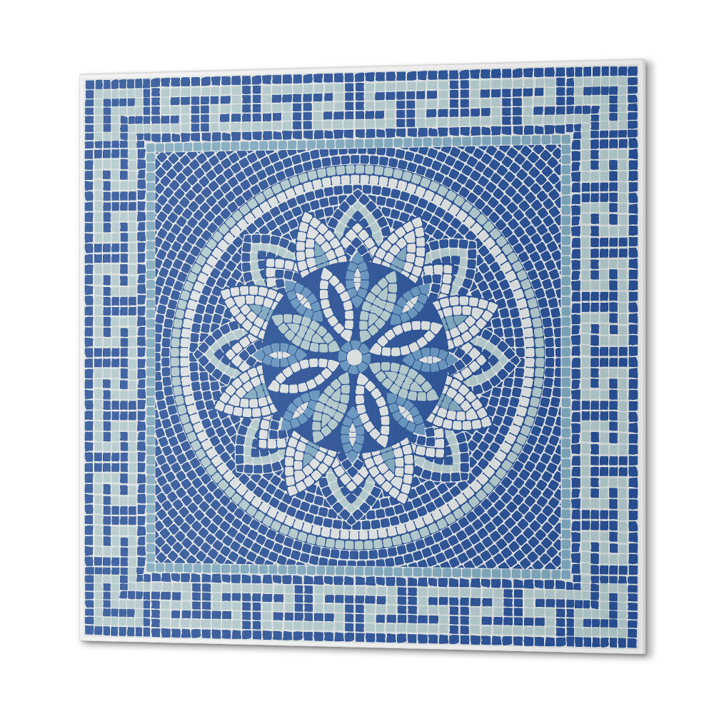 Panel samoprzylepny kwadratowy Mosaic floral pattern design