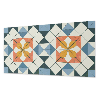 Panel pcv na ścianę Kwiatowy motyw w geometrycznych kształtach