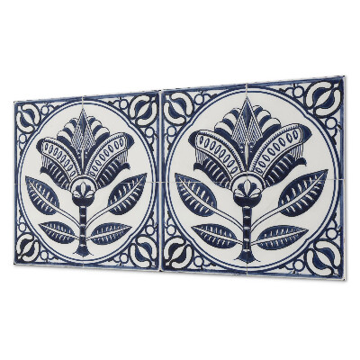 Panel pcv na ścianę Kwiatowy motyw w stylu ceramicznym