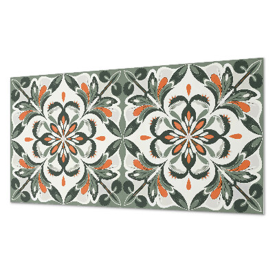 Panel ścienny pcv Kwiatowy motyw z zielonymi liśćmi