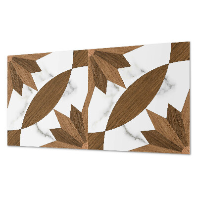 Panel pcv na ścianę Geometryczne kształty z drewnianym akcentem