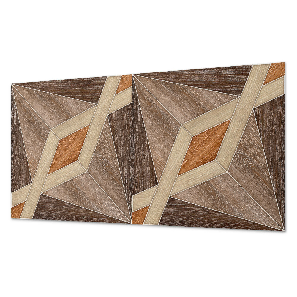 Panel ścienny pcv Wzór geometryczny z naturalnego drewna
