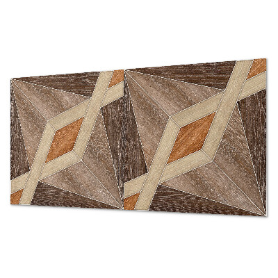 Panel ścienny pcv Wzór geometryczny z naturalnego drewna