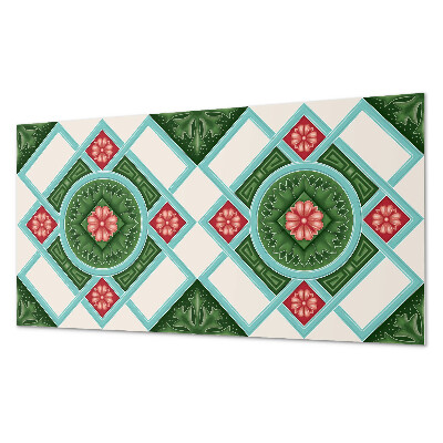 Panel dekoracyjny Kwiatowy motyw w rombowym układzie