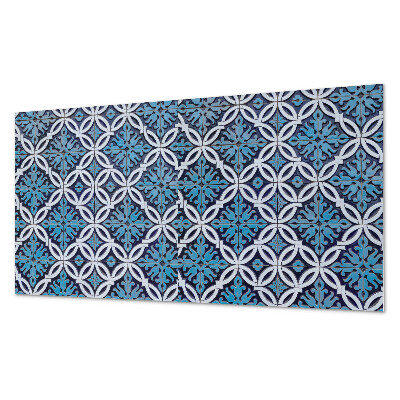 Panel pcv na ścianę Wzór kształtów z motywem florystycznym