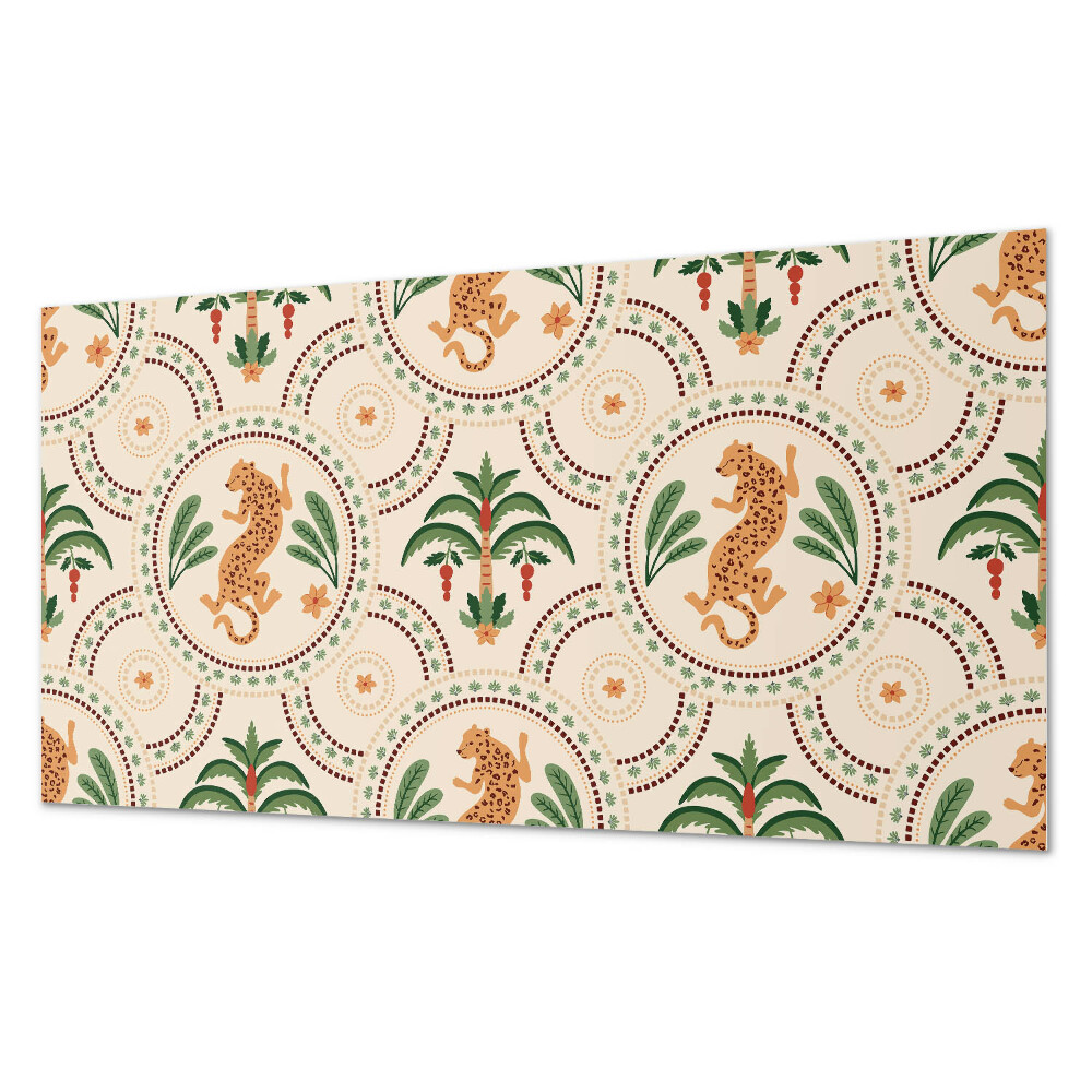 Panel dekoracyjny Tropikalny motyw z lampartem