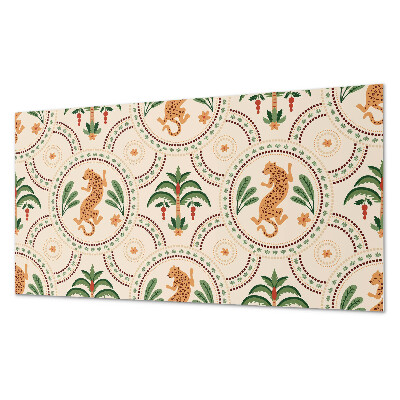 Panel dekoracyjny Tropikalny motyw z lampartem