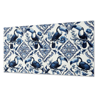 Panel pcv na ścianę Tukan na ozdobnych kaflach