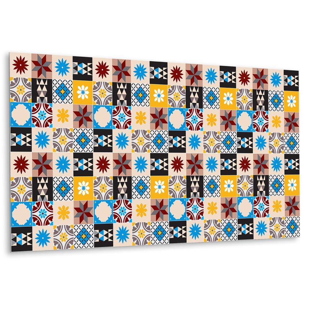 Panel ścienny Motyw geometrycznych wzorów w kolorach