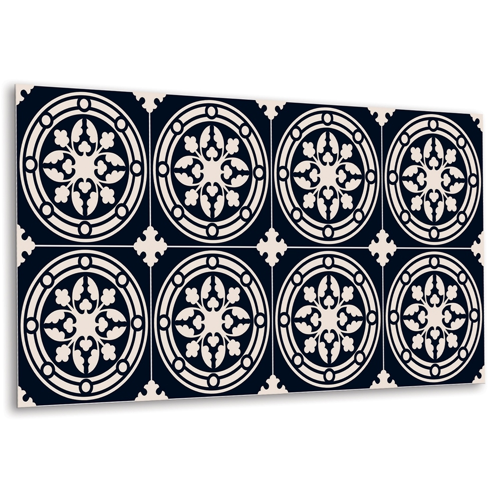 Panel ścienny Wzór z motywem roślinnym w okręgu