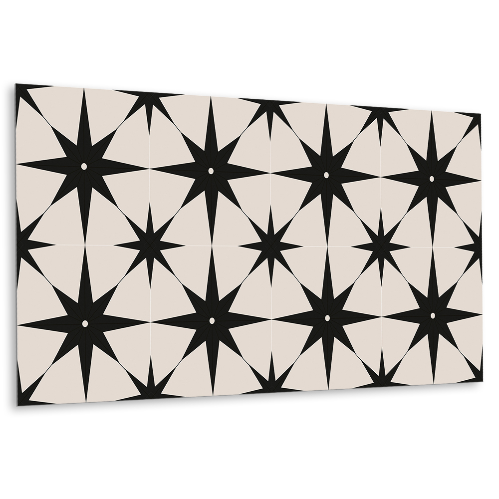Płyta na ścianę Czarna gwiazda na beżowym tle
