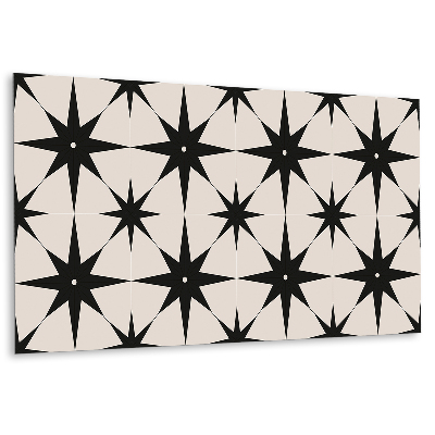 Płyta na ścianę Czarna gwiazda na beżowym tle
