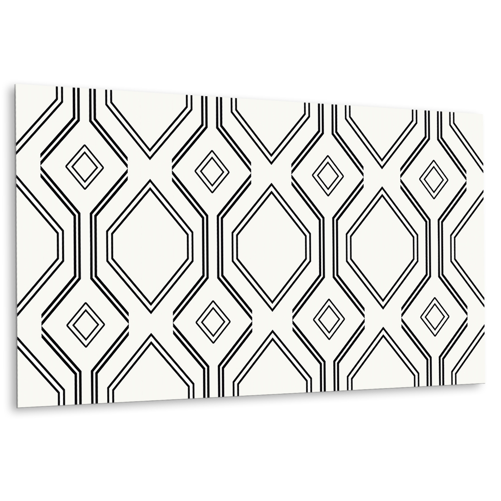 Panel dekoracyjny Geometryczne wzory w odcieniach czerni