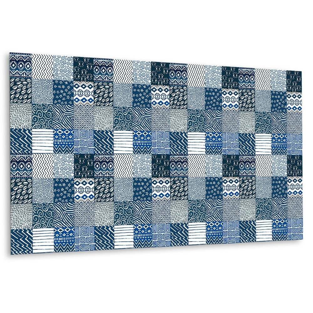 Panel ścienny Niebieskie wzory geometryczne i abstrakcyjne